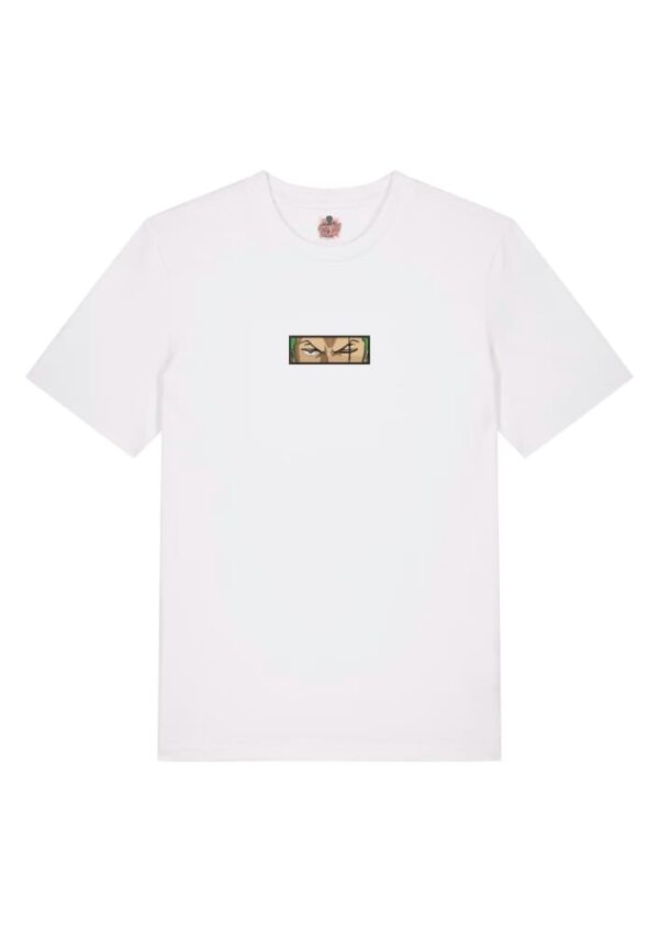 Camiseta Blanca Delantera Guiño Zoro - Roronoa Zoro Guiño Zoro - Roronoa Zoro