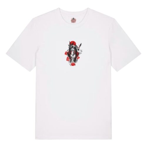 Camiseta Blanca Delantera Ilusión Carmesí - Itachi Uchiha Ilusión Carmesí - Itachi Uchiha
