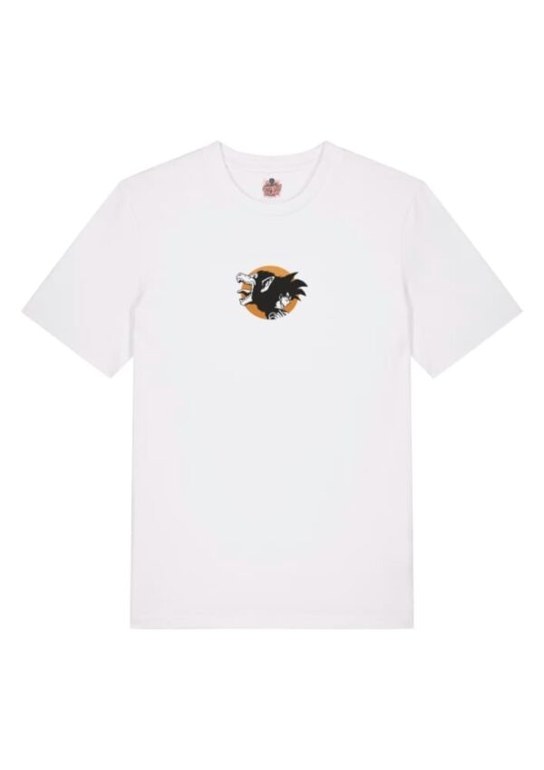 Camiseta Blanca Delantera Instinto Saiyan - Goku Instinto Saiyan - Goku