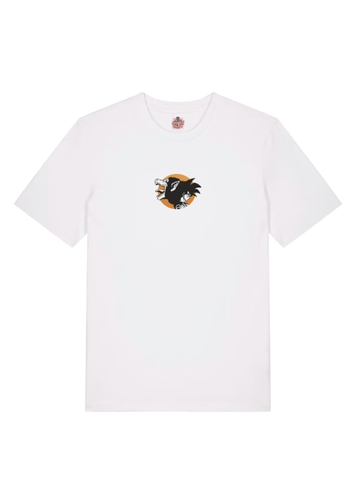 Camiseta Blanca Delantera Instinto Saiyan - Goku Instinto Saiyan - Goku