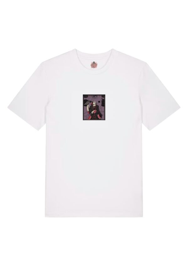 Camiseta Blanca Delantera Itachi Cuervo Sharingan - Itachi Uchiha Itachi Cuervo Sharingan - Itachi Uchiha