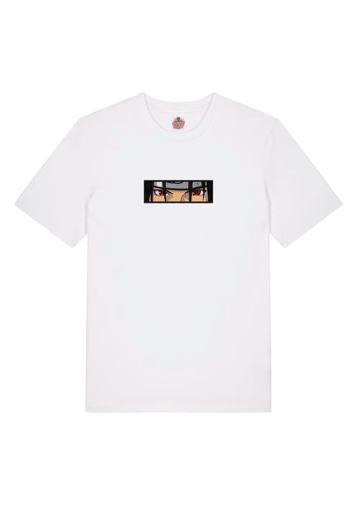 Camiseta Blanca Delantera Itachi Eyes - Itachi Uchiha Itachi Eyes - Itachi Uchiha