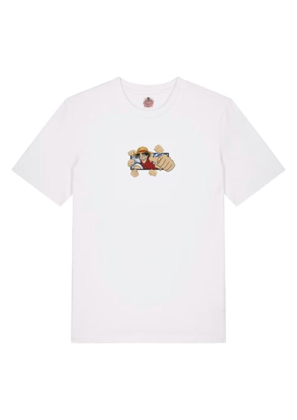Camiseta Blanca Delantera Luffy Puño Extensible - Monkey D. Luffy Luffy Puño Extensible - Monkey D. Luffy
