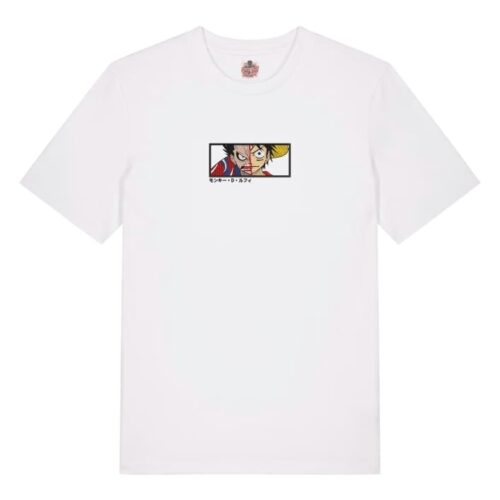 Camiseta Blanca Delantera Luffy en dos Caras - Monkey D. Luffy Luffy en dos Caras - Monkey D. Luffy
