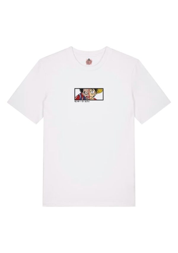 Camiseta Blanca Delantera Luffy en dos Caras - Monkey D. Luffy Luffy en dos Caras - Monkey D. Luffy