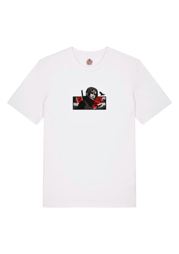 Camiseta Blanca Delantera Luna Roja Itachi - Itachi Uchiha Luna Roja Itachi - Itachi Uchiha