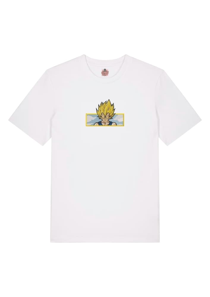 Camiseta Blanca Delantera Majin Vegeta Poder Supremo - Vegeta Majin Vegeta Poder Supremo - Vegeta