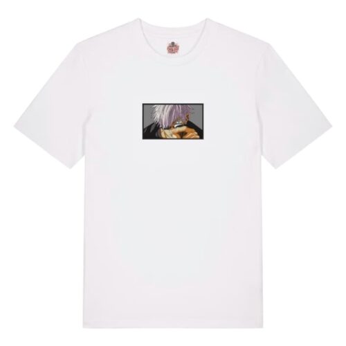 Camiseta Blanca Delantera Mirada Infinita Azul - Satoru Gojo Mirada Infinita Azul - Satoru Gojo