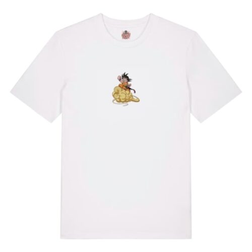 Camiseta Blanca Delantera Nube Invencible - Goku Nube Invencible - Goku