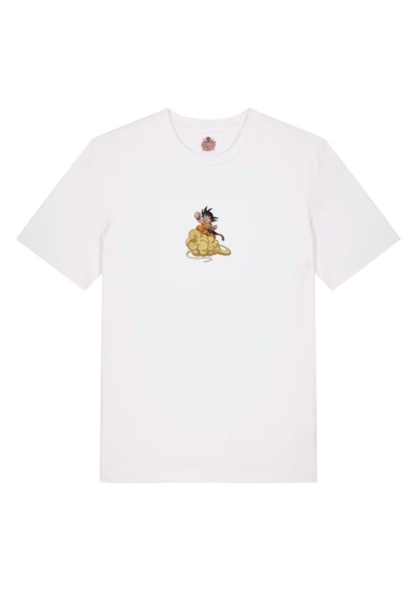 Camiseta Blanca Delantera Nube Invencible - Goku Nube Invencible - Goku