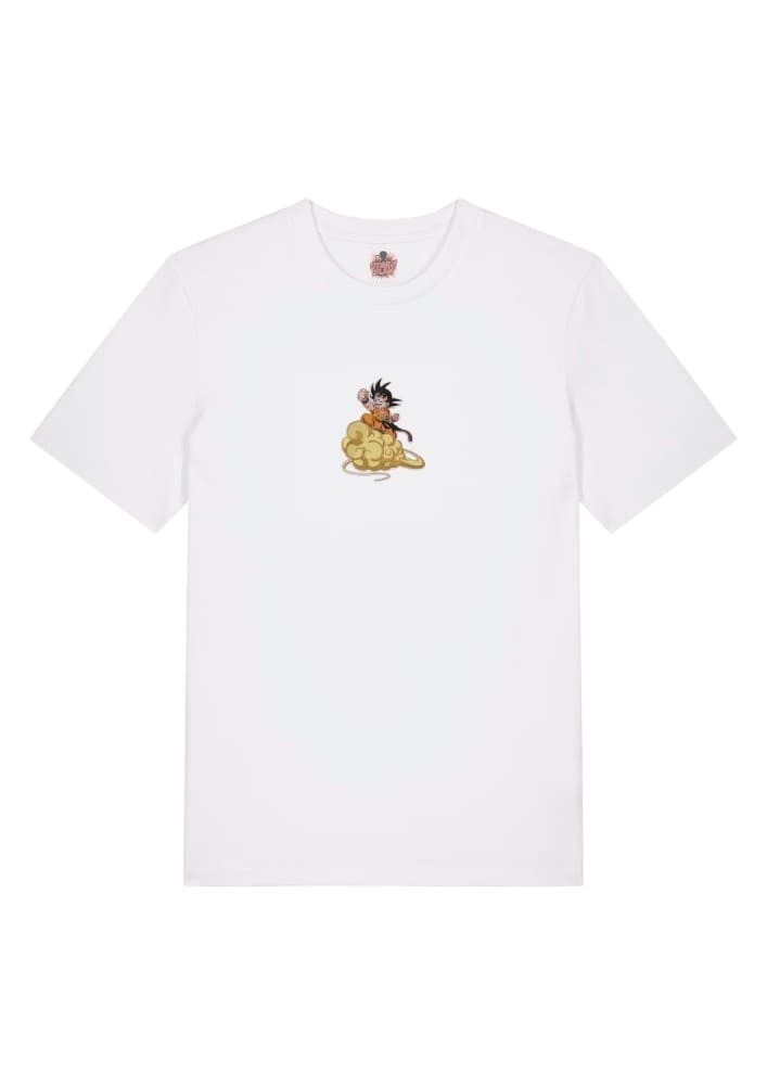 Camiseta Blanca Delantera Nube Invencible - Goku Nube Invencible - Goku