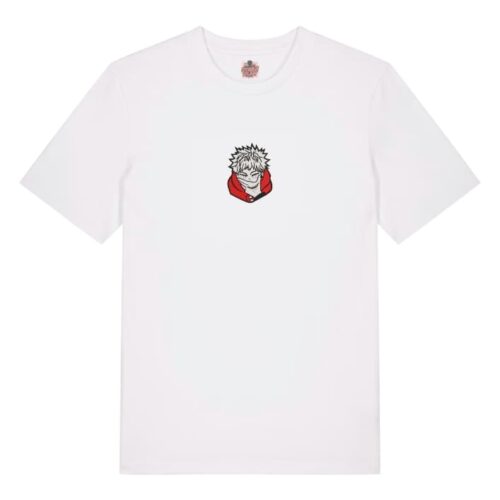 Camiseta Blanca Delantera Risa Dual - Yuji Itadori Risa Dual - Yuji Itadori