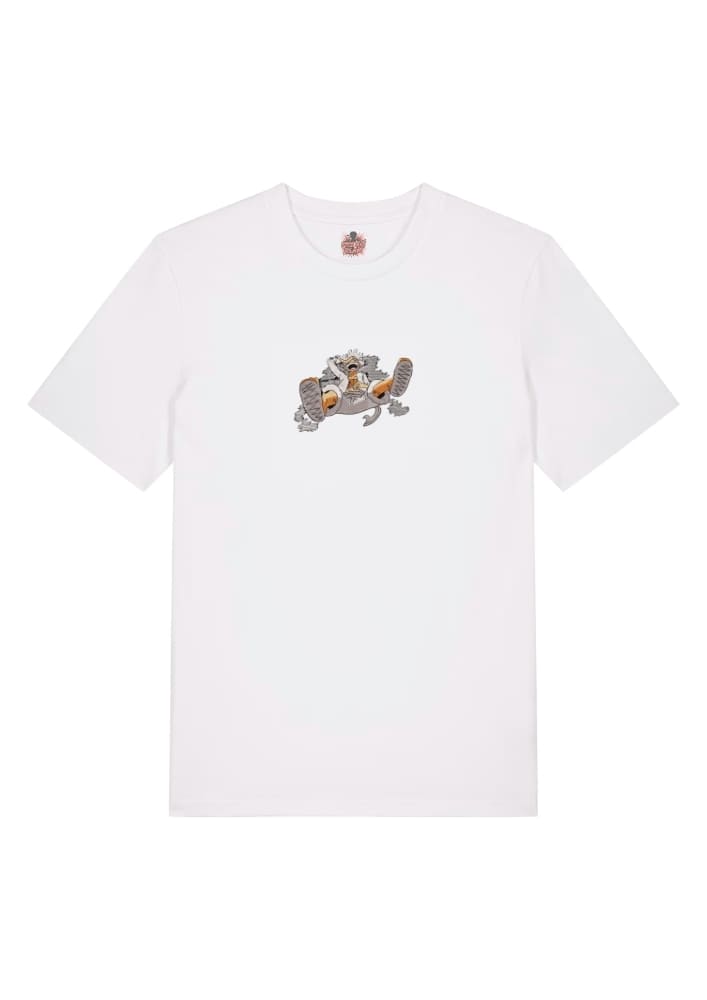 Camiseta Blanca Delantera Risa del Dios - Monkey D. Luffy Risa del Dios - Monkey D. Luffy