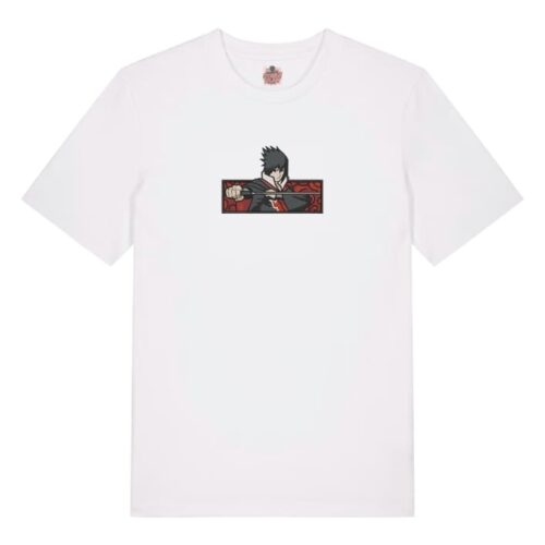 Camiseta Blanca Delantera Sasuke Espada Akatsuki - Sasuke Uchiha Sasuke Espada Akatsuki - Sasuke Uchiha