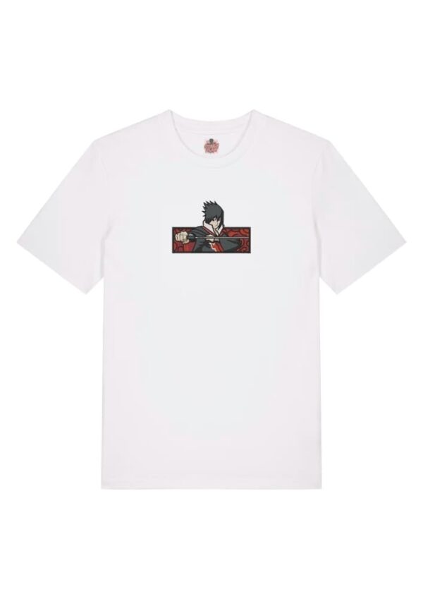 Camiseta Blanca Delantera Sasuke Espada Akatsuki - Sasuke Uchiha Sasuke Espada Akatsuki - Sasuke Uchiha