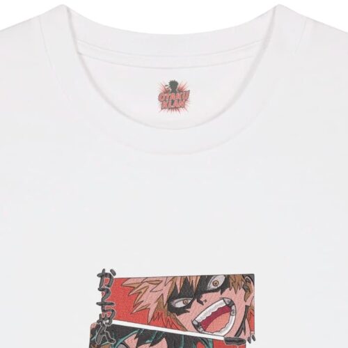 Camiseta Blanca Detalle Academia Imparable - Katsuki Bakugo & Izuku Midoriya (Deku) & Shoto Todoroki Academia Imparable - Katsuki Bakugo & Izuku Midoriya (Deku) & Shoto Todoroki