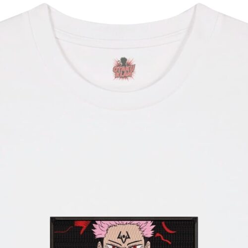 Camiseta Blanca Detalle Conjuro Maldito - Ryomen Sukuna Conjuro Maldito - Ryomen Sukuna