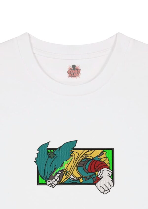 Camiseta Blanca Detalle Deku Puño de Poder - Izuku Midoriya (Deku) Deku Puño de Poder - Izuku Midoriya (Deku)