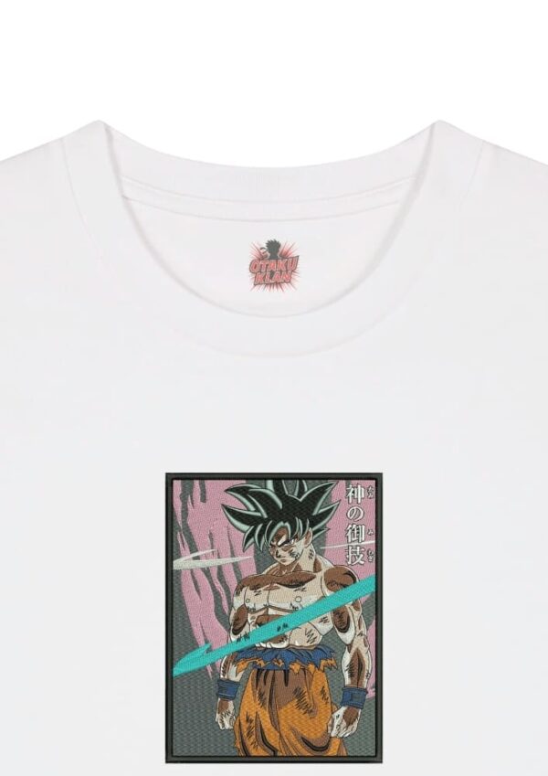 Camiseta Blanca Detalle Dominio Divino - Goku Dominio Divino - Goku