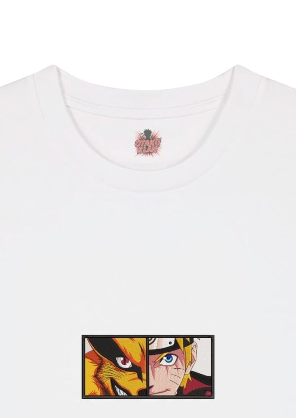 Camiseta Blanca Detalle Dualidad Ninja - Kurama & Naruto Uzumaki Dualidad Ninja - Kurama & Naruto Uzumaki