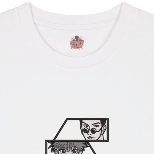 Camiseta Blanca Detalle Escuadrón Cazador - Gon Freecss & Killua Zoldyck & Kurapika & Leorio Escuadrón Cazador - Gon Freecss & Killua Zoldyck & Kurapika & Leorio