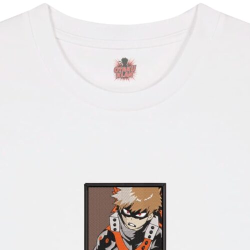 Camiseta Blanca Detalle Explosión Charge - Katsuki Bakugou Explosión Charge - Katsuki Bakugou