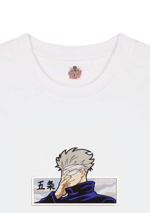 Camiseta Blanca Detalle Gojo Infinity - Satoru Gojo Gojo Infinity - Satoru Gojo