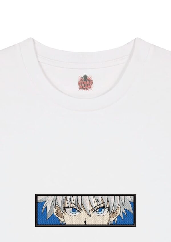 Camiseta Blanca Detalle Instinto Relámpago - Killua Zoldyck Instinto Relámpago - Killua Zoldyck