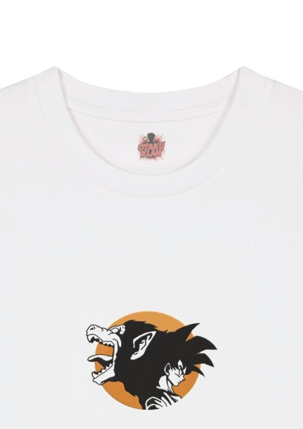 Camiseta Blanca Detalle Instinto Saiyan - Goku Instinto Saiyan - Goku