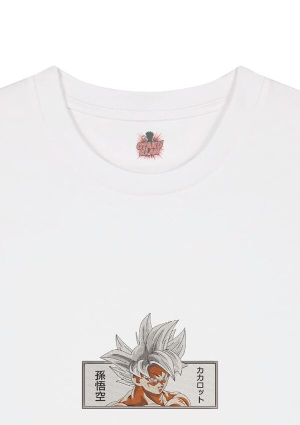 Camiseta Blanca Detalle Instinto Supremo - Goku Instinto Supremo - Goku
