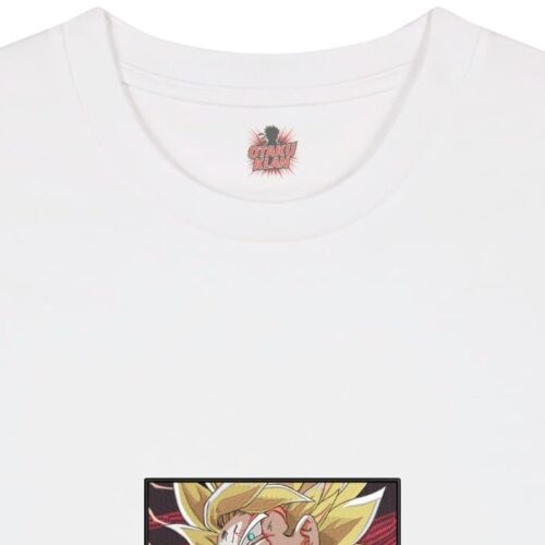 Camiseta Blanca Detalle Ira Saiyan - Goku Ira Saiyan - Goku
