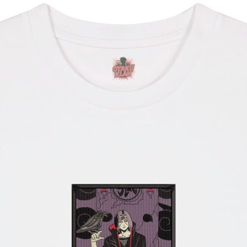 Camiseta Blanca Detalle Itachi Cuervo Sharingan - Itachi Uchiha Itachi Cuervo Sharingan - Itachi Uchiha