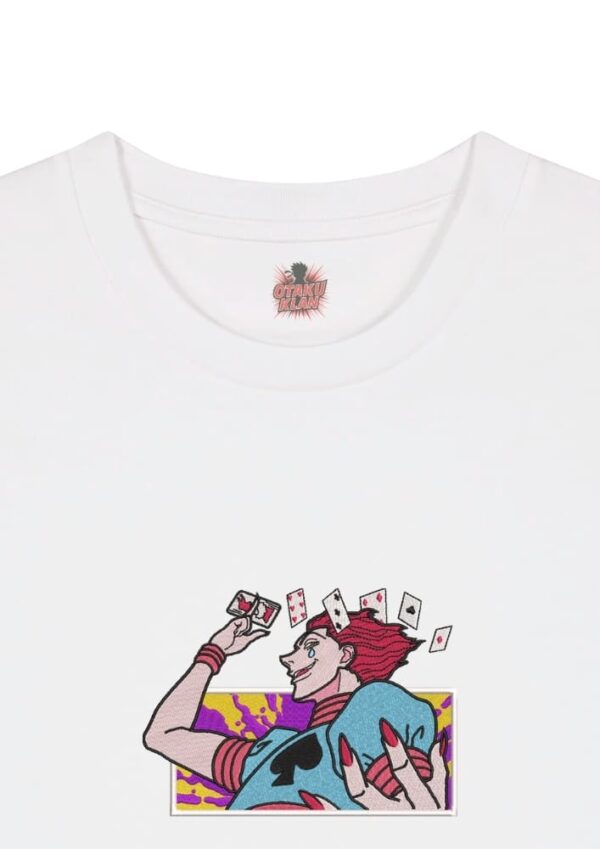 Camiseta Blanca Detalle Joker Letal - Hisoka Morow Joker Letal - Hisoka Morow