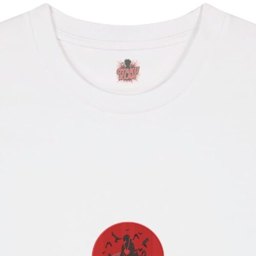 Camiseta Blanca Detalle Legado Uchiha - Itachi Uchiha Legado Uchiha - Itachi Uchiha
