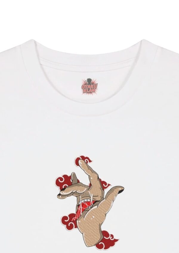 Camiseta Blanca Detalle Mano Akatsuki Mano Akatsuki