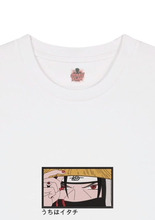 Camiseta Blanca Detalle Mirada Akatsuki - Itachi Uchiha Mirada Akatsuki - Itachi Uchiha