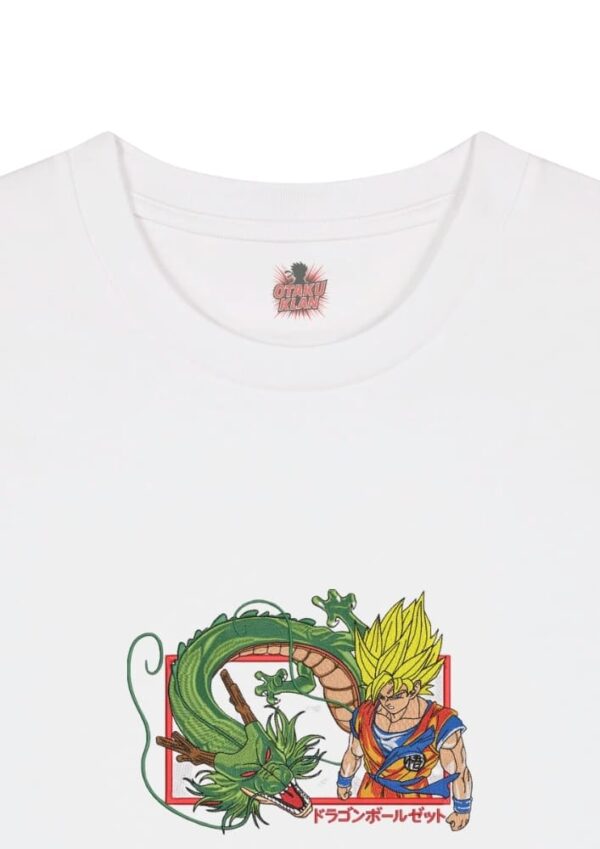 Camiseta Blanca Detalle Poder Eterno - Goku & Shenron Poder Eterno - Goku & Shenron