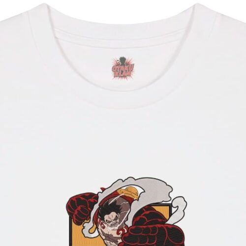 Camiseta Blanca Detalle Puño Rey 4 Marcha - Monkey D. Luffy Puño Rey 4 Marcha - Monkey D. Luffy