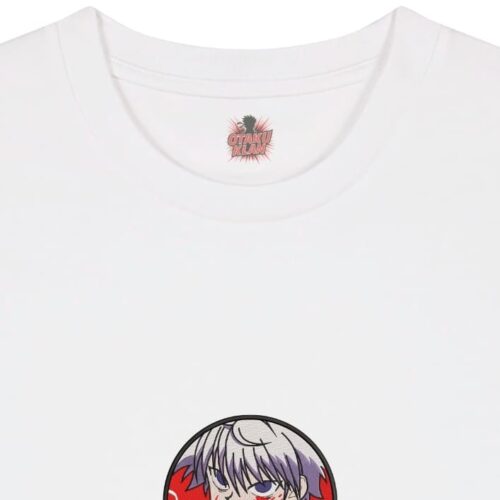 Camiseta Blanca Detalle Rayo Carmesí - Killua Zoldyck Rayo Carmesí - Killua Zoldyck