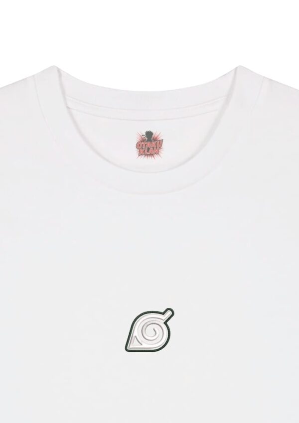 Camiseta Blanca Detalle Símbolo de la Hoja Símbolo de la Hoja