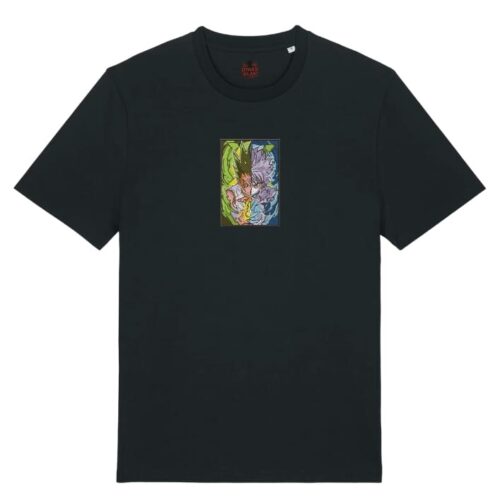 Camiseta Negra Delantera Almas en Contraste - Gon Freecss & Killua Zoldyck Almas en Contraste - Gon Freecss & Killua Zoldyck
