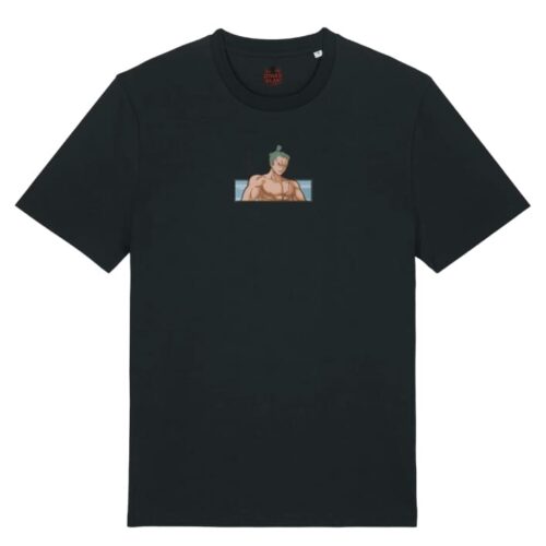 Camiseta Negra Delantera Caza Piratas - Roronoa Zoro Caza Piratas - Roronoa Zoro
