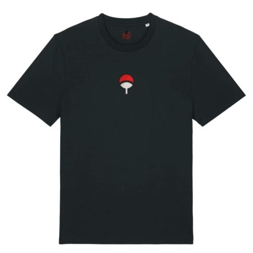 Camiseta Negra Delantera Clan Uchiha Clan Uchiha