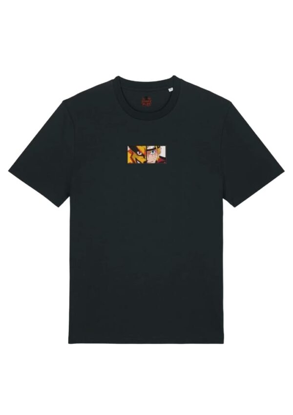 Camiseta Negra Delantera Dualidad Ninja - Kurama & Naruto Uzumaki Dualidad Ninja - Kurama & Naruto Uzumaki