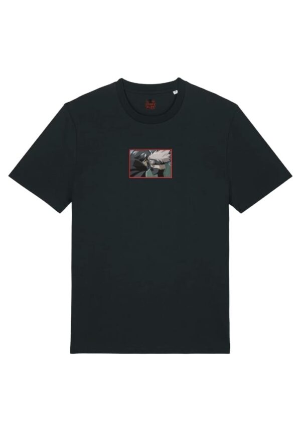 Camiseta Negra Delantera Duelo de Miradas - Itachi Uchiha & Kakashi Hatake Duelo de Miradas - Itachi Uchiha & Kakashi Hatake