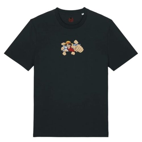 Camiseta Negra Delantera Luffy Puño Extensible - Monkey D. Luffy Luffy Puño Extensible - Monkey D. Luffy
