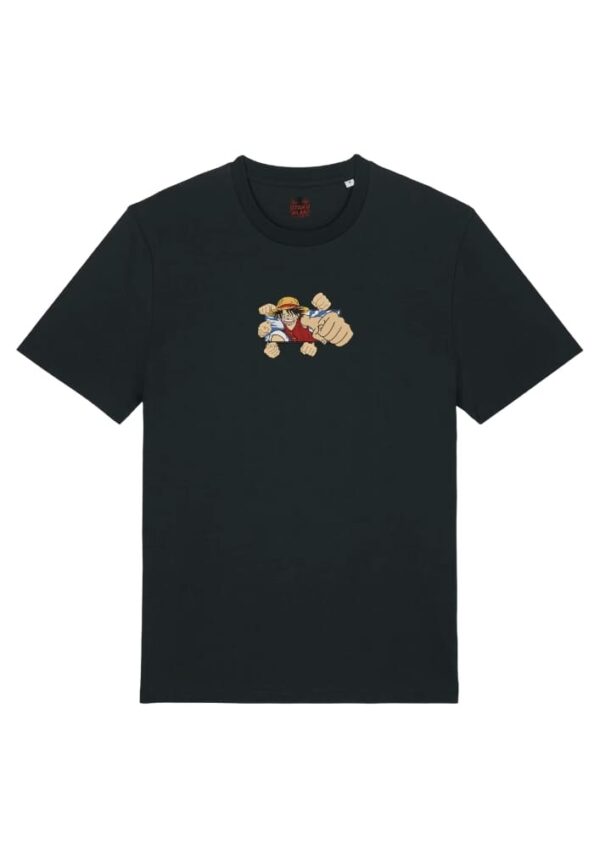 Camiseta Negra Delantera Luffy Puño Extensible - Monkey D. Luffy Luffy Puño Extensible - Monkey D. Luffy
