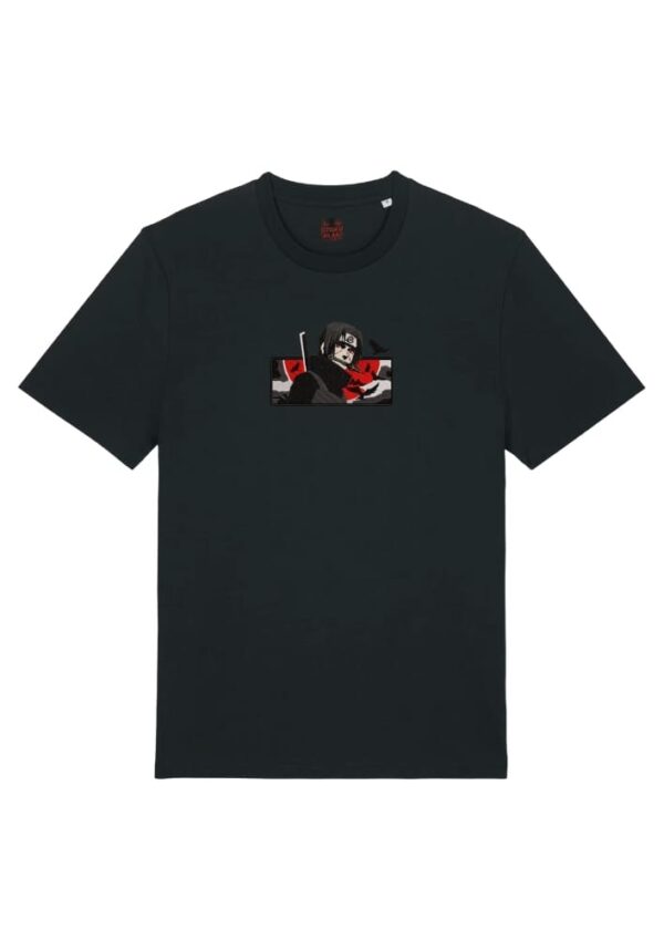 Camiseta Negra Delantera Luna Roja Itachi - Itachi Uchiha Luna Roja Itachi - Itachi Uchiha