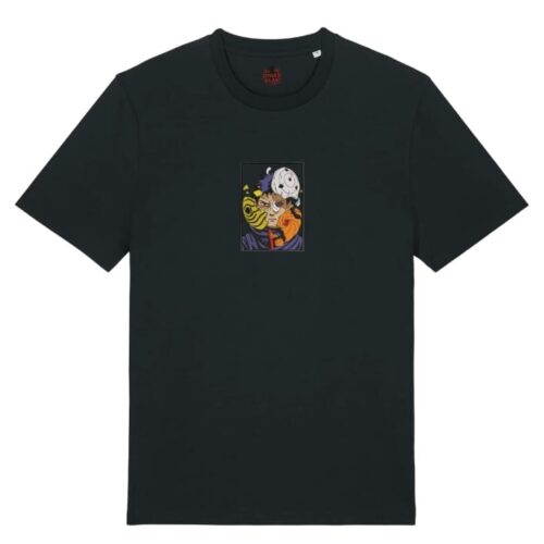 Camiseta Negra Delantera Máscaras del Dolor 2 - Obito Uchiha Máscaras del Dolor 2 - Obito Uchiha