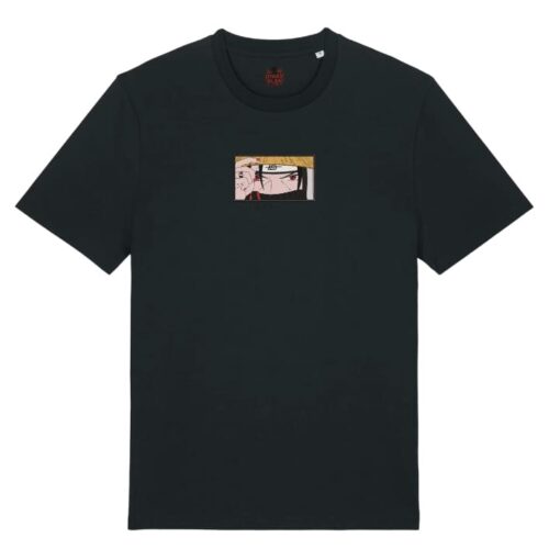 Camiseta Negra Delantera Mirada Akatsuki - Itachi Uchiha Mirada Akatsuki - Itachi Uchiha